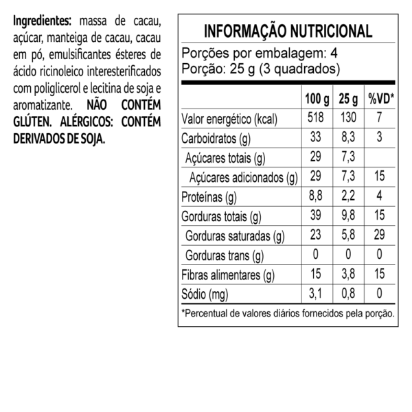 Tablete Bendito Cacao de Chocolate 70% Cacau 100g - Image 2