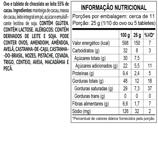 Ovo de Páscoa Bendito Cacao Dark Milk 55% Cacau 280g - Image 2