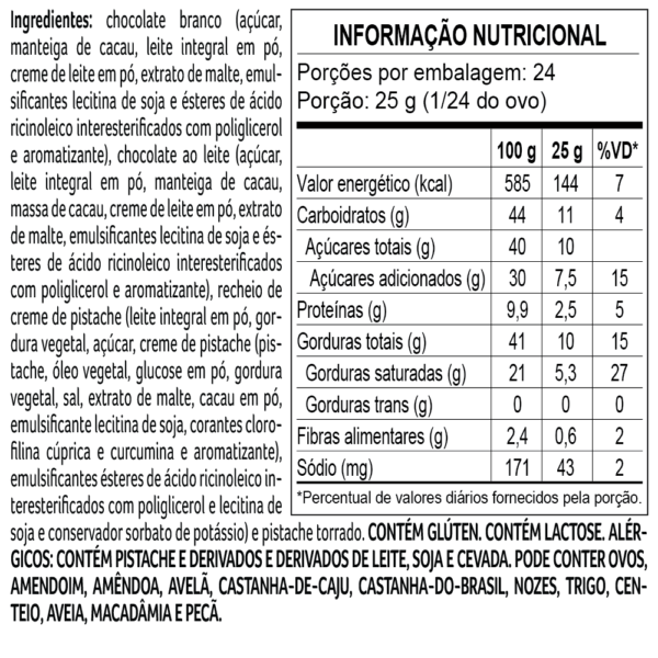 Ovo de Páscoa do Chef Pistache 600g - Image 3